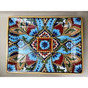 ESPANA Tabletops Unlimited LA BARCA Rectangular Serving Platter 16X12”‎ Mint